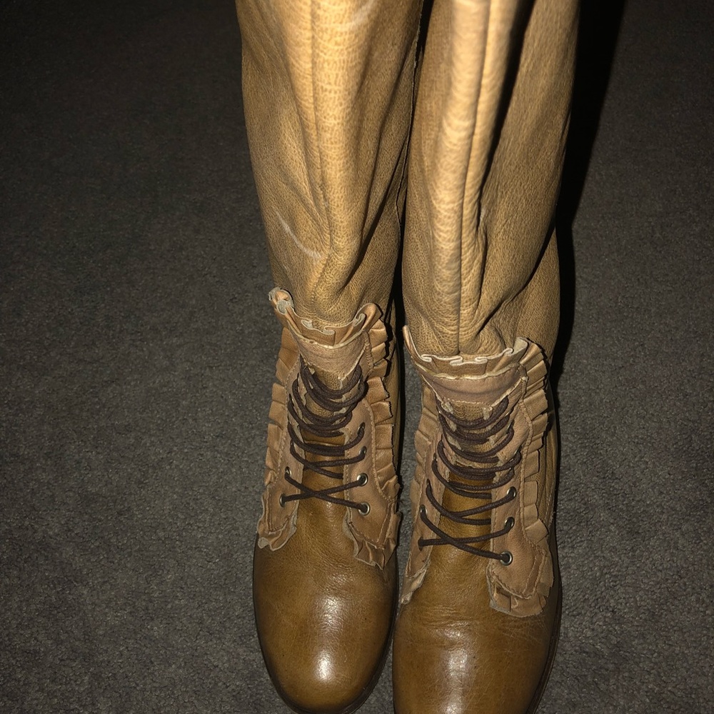 Brown tall boots